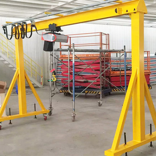 Hand push gantry single beam crane