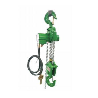 Hook type pneumatic hoist for mining