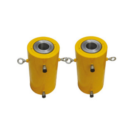 Double acting hollow jack